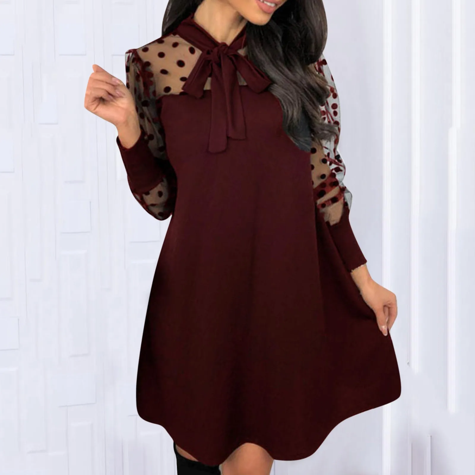 2022 Fashion Womens Party Dress Lantern Sleeves Perspective Mesh Sleeve Mini Dress Elegant Slim Black Dresses Vestido Mujer
2022 Fashion Womens Party Dress Lantern Sleeves Perspective Mesh Sleeve Mini Dress Elegant Slim Black Dresses Vestido Mujer