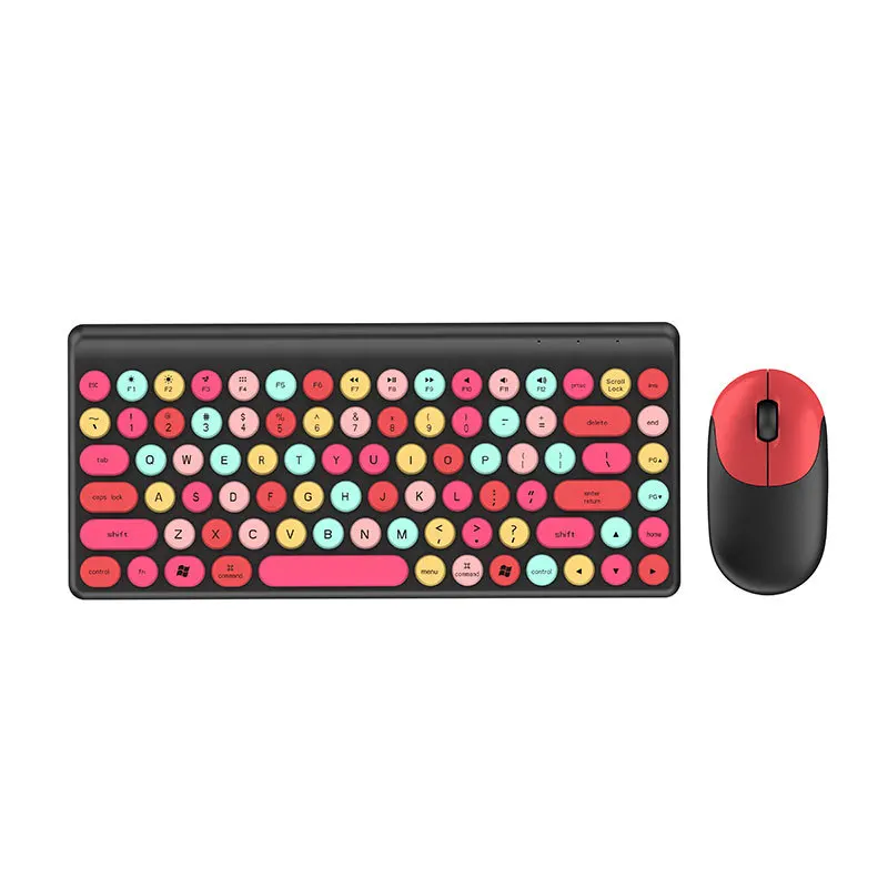Kawaii 2.4G Wireless Keyboard Set Mixed Candy Color Roud Keycap Keyboard and Mouse Comb for Laptop Notebook PC Girls Gift
Kawaii 2.4G Wireless Keyboard Set Mixed Candy Color Roud Keycap Keyboard and Mouse Comb for Laptop Notebook PC Girls Gift