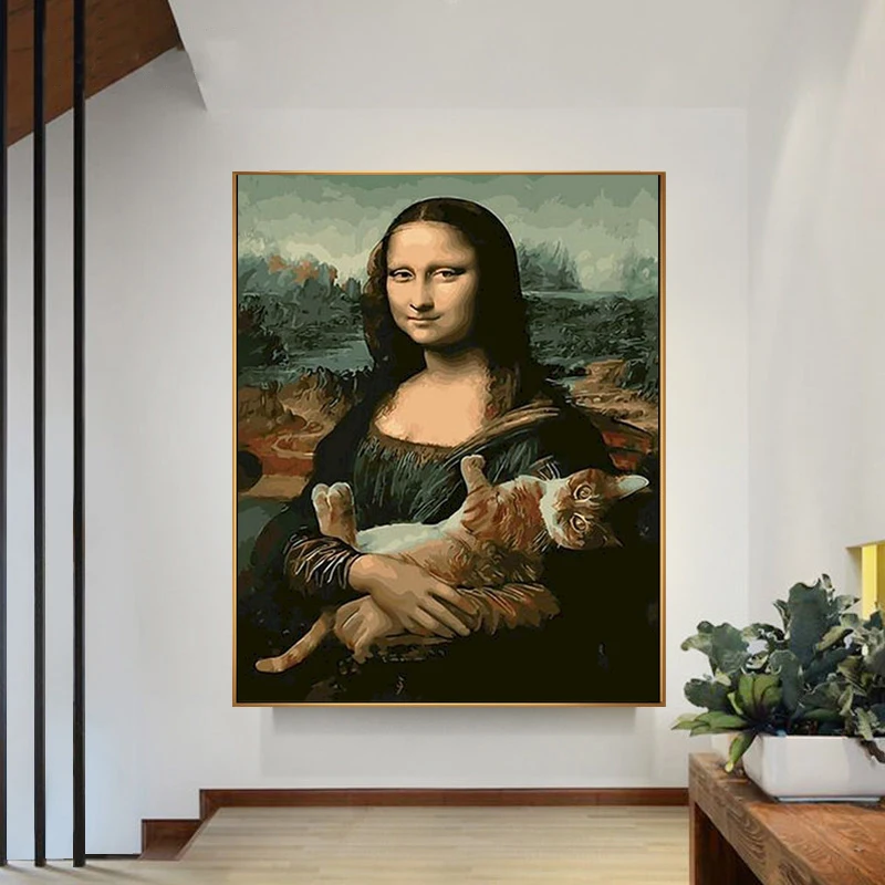 Funny Paintings And Print Beauty Mona Lisa With Cat Oil Canvas Posters Mural Wall Art Picture For Living Room Home Decor Cuadros
Funny Paintings And Print Beauty Mona Lisa With Cat Oil Canvas Posters Mural Wall Art Picture For Living Room Home Decor Cuadros