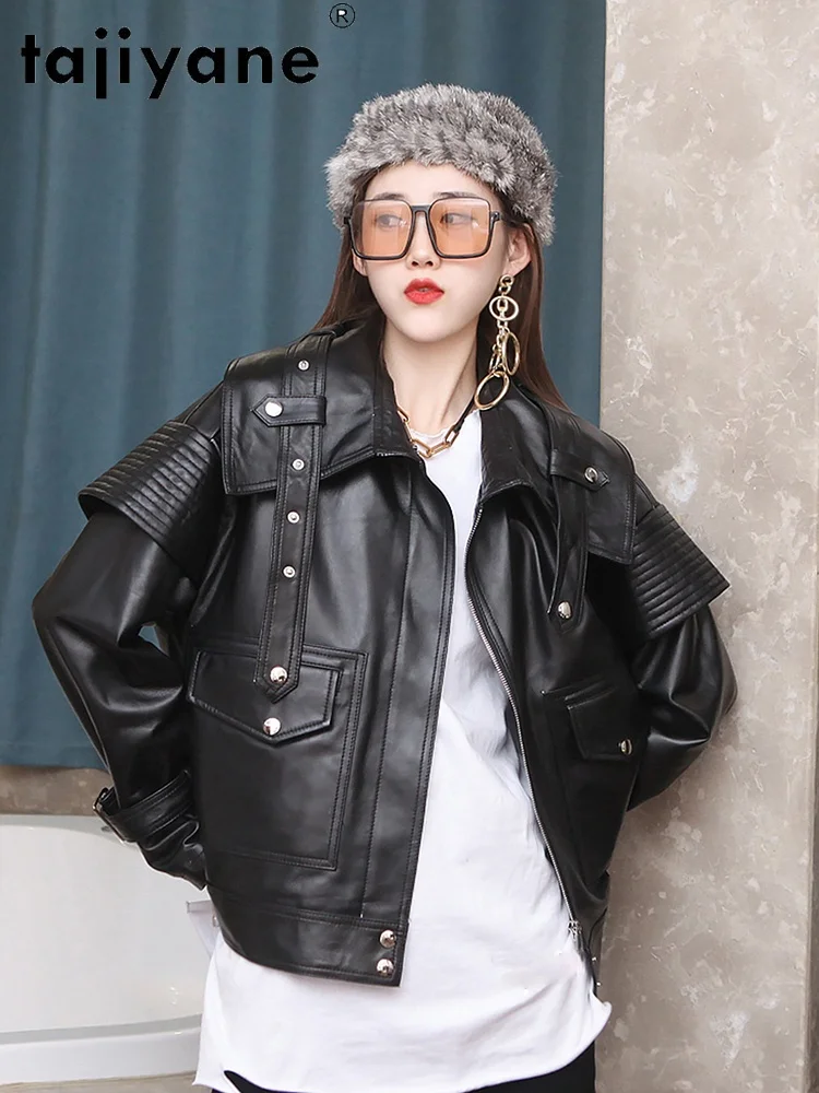 Женская куртка из натуральной овечьей кожи Tajiyane, пальто и куртки в Корейском стиле, весна 2021, Pph4593
Женская куртка из натуральной овечьей кожи Tajiyane, пальто и куртки в Корейском стиле, весна 2021, Pph4593