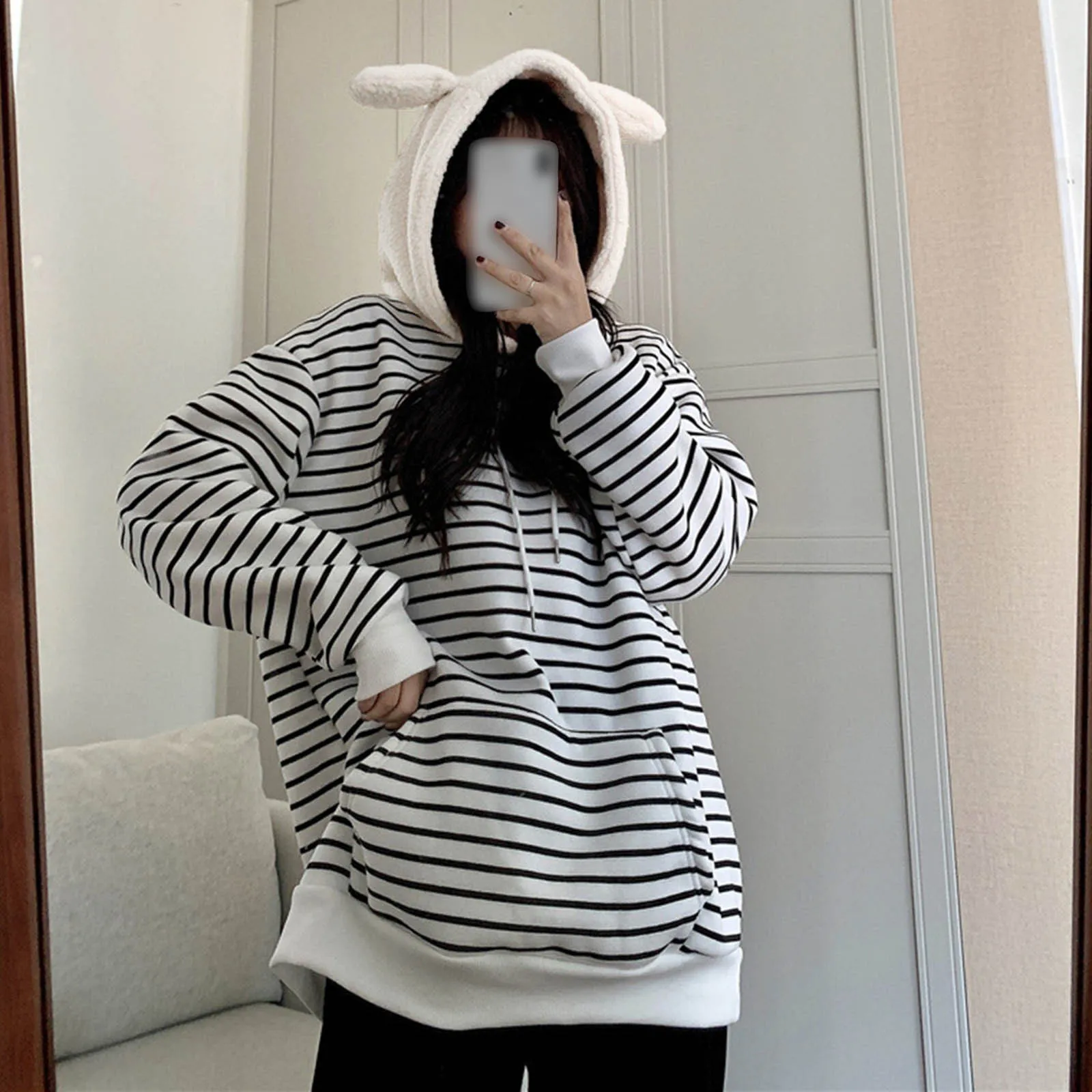 Pullovers Women Soft Autumn Sweaters Daily Tops Womens Pullover Sweet Student Striped Harajuku Knitted Loose Outwear Sweater
Pullovers Women Soft Autumn Sweaters Daily Tops Womens Pullover Sweet Student Striped Harajuku Knitted Loose Outwear Sweater