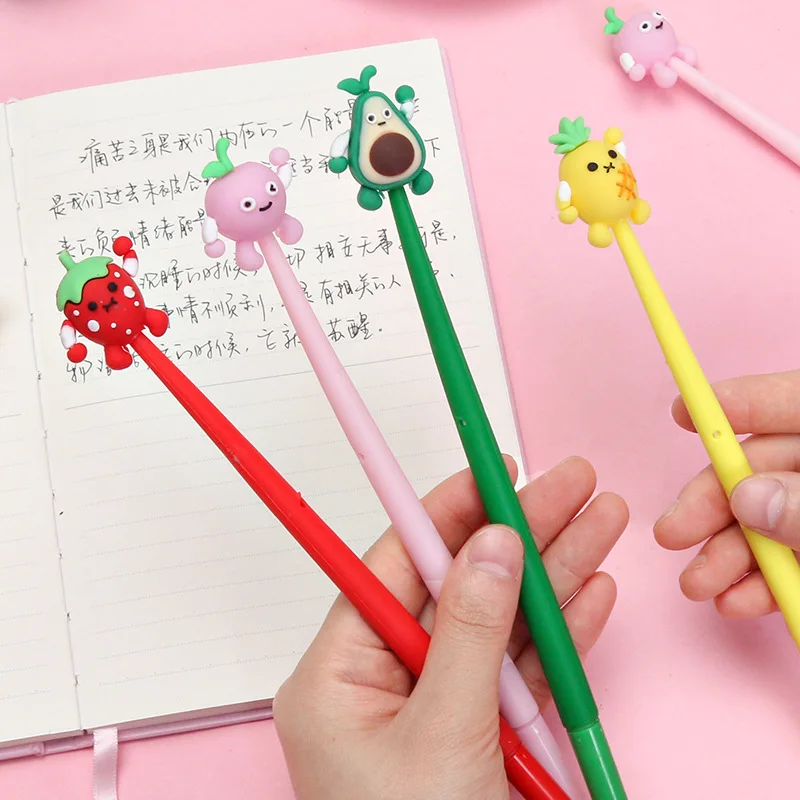 36 pcs/lot Bendable Avocado Strawberry Fruit Gel Pen 0.5mm black ink Signature Pen School Office writing Supply Promotional Gift
36 pcs/lot Bendable Avocado Strawberry Fruit Gel Pen 0.5mm black ink Signature Pen School Office writing Supply Promotional Gift