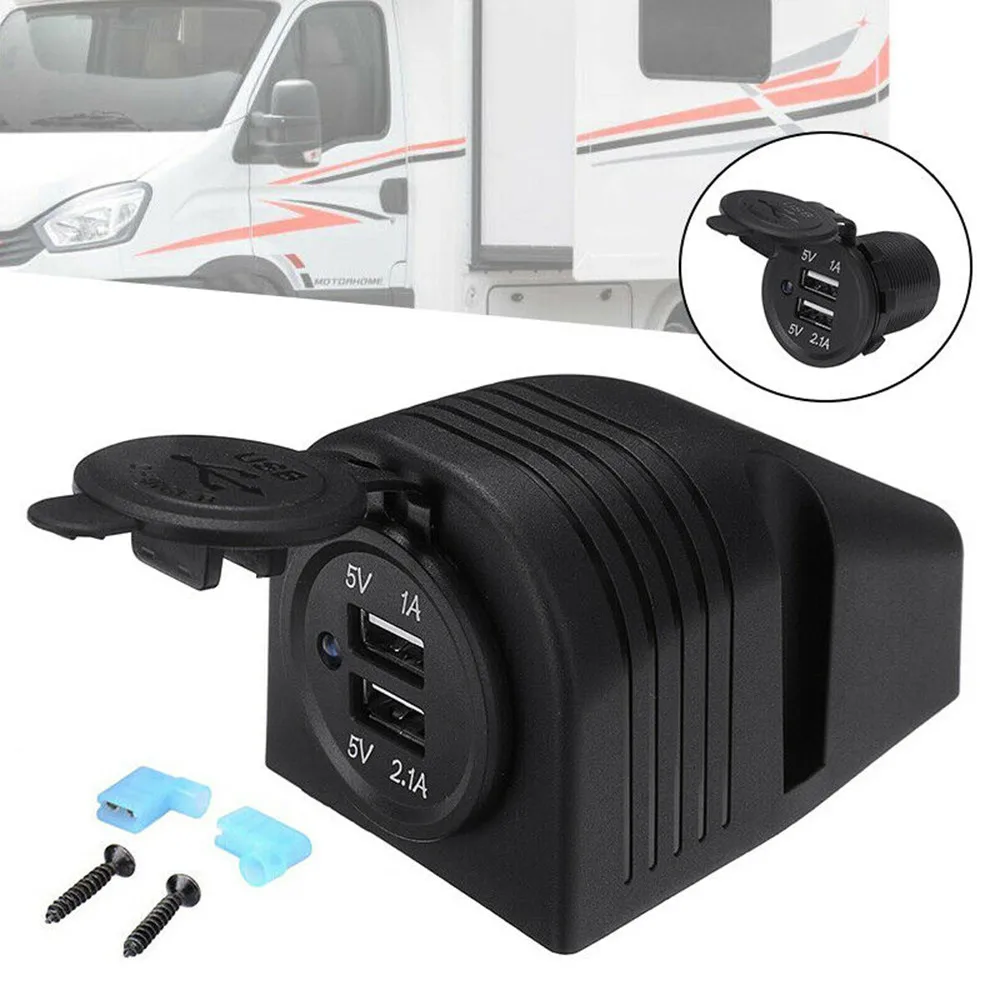 12-24V Universal Surface Mount Double Twin Usb Socket Interior Accessories For Caravan Camper Van Boat Motorhome
12-24V Universal Surface Mount Double Twin Usb Socket Interior Accessories For Caravan Camper Van Boat Motorhome