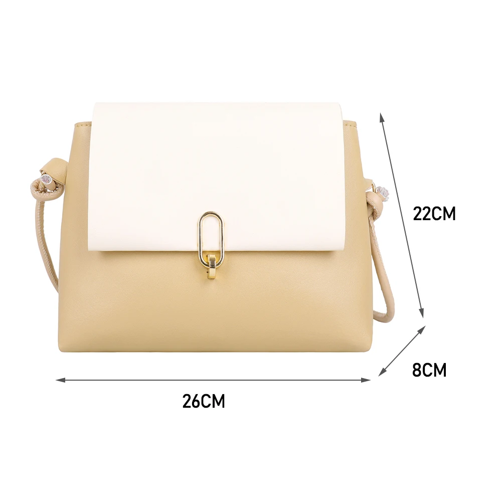 Casual Women Contrast Color PU Leather Shoulder Crossbody Messenger Bag Vintage Ladies Flap Small Purse
Casual Women Contrast Color PU Leather Shoulder Crossbody Messenger Bag Vintage Ladies Flap Small Purse