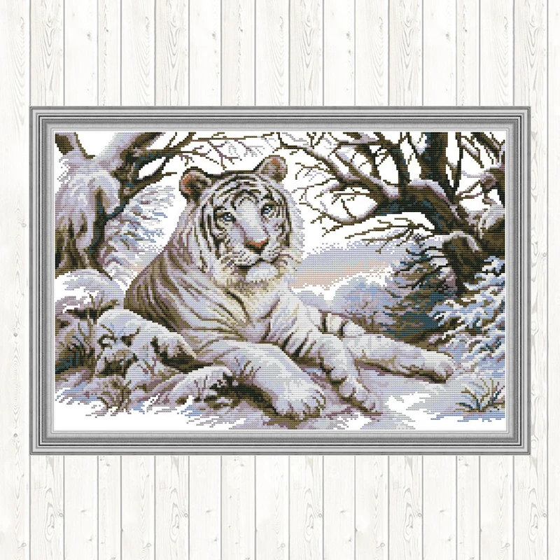 Узоры для вышивки крестиком Joy Sunday Tiger 14CT 11CT Aida ткань набор DMC рукоделие рукоделия