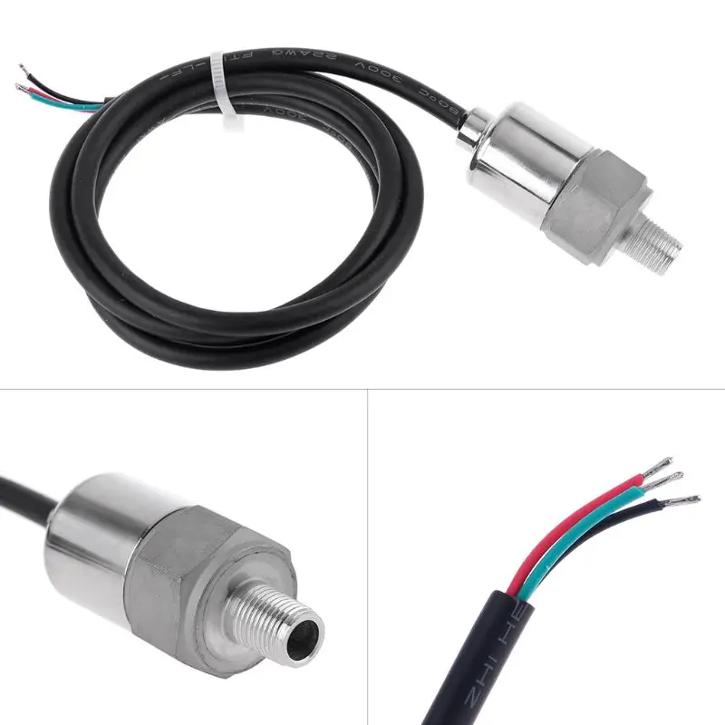 0-10/20/30bar 1/8" Input 5V DC Output 0.5-4.5V Pressure Transmitter Transducer Sensor Oil Water
0-10/20/30bar 1/8" Input 5V DC Output 0.5-4.5V Pressure Transmitter Transducer Sensor Oil Water