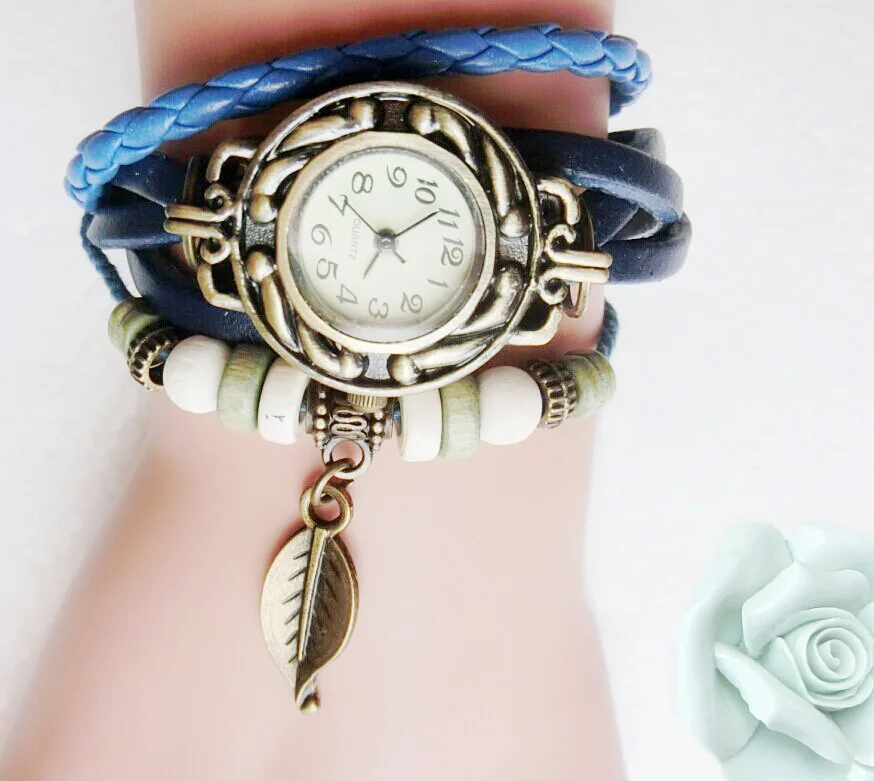 20PC Fashion Winding Bracelet Watch Bracelet Watch Women's Watch Student Children Leaf Pendant Retro Watch
20PC Fashion Winding Bracelet Watch Bracelet Watch Women's Watch Student Children Leaf Pendant Retro Watch