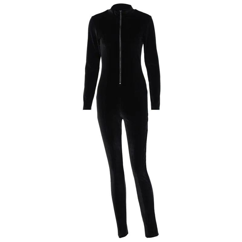 INGOO Velour Long Jumpsuit Women Sexy Zip-up Long Sleeve Slim Bodycon Romper Turtleneck Brown Black Skinny Solid Jumpsuits
INGOO Velour Long Jumpsuit Women Sexy Zip-up Long Sleeve Slim Bodycon Romper Turtleneck Brown Black Skinny Solid Jumpsuits