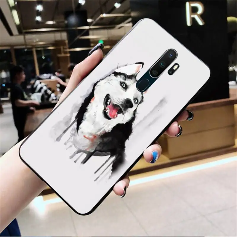 Animal Dog Husky Soft Phone Case Capa For Oppo A5 A9 2020 Reno2 z Renoace 3pro Realme5Pro | Мобильные телефоны и