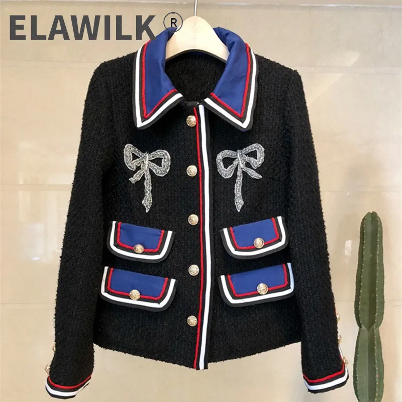 2021 Autumn winter Runways Chic women's tweed coat High quality elegant pockets jackets for women C229
2021 Autumn winter Runways Chic women's tweed coat High quality elegant pockets jackets for women C229