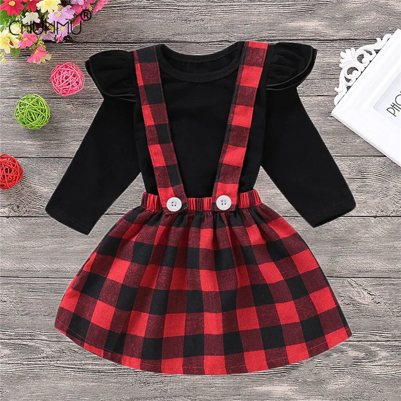 Spring 2021 Toddler Baby Girls Long Sleeve Solid Color Top Plaid Suspender Skirt Outfits Casual Girls Set Kids Children Clothing
Spring 2021 Toddler Baby Girls Long Sleeve Solid Color Top Plaid Suspender Skirt Outfits Casual Girls Set Kids Children Clothing