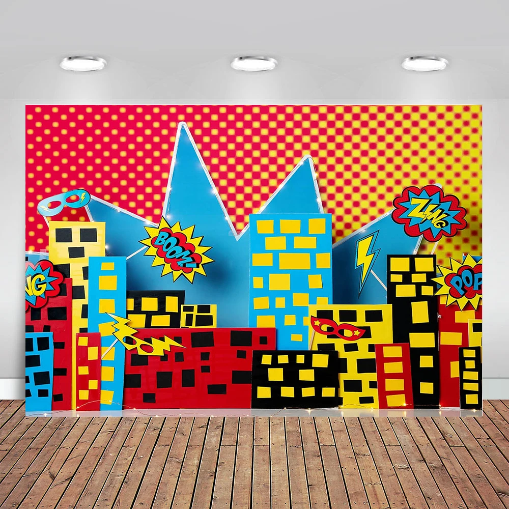 Photo background Superheroes Shouting in the city where they are partying in the party background New photographic background
Photo background Superheroes Shouting in the city where they are partying in the party background New photographic background