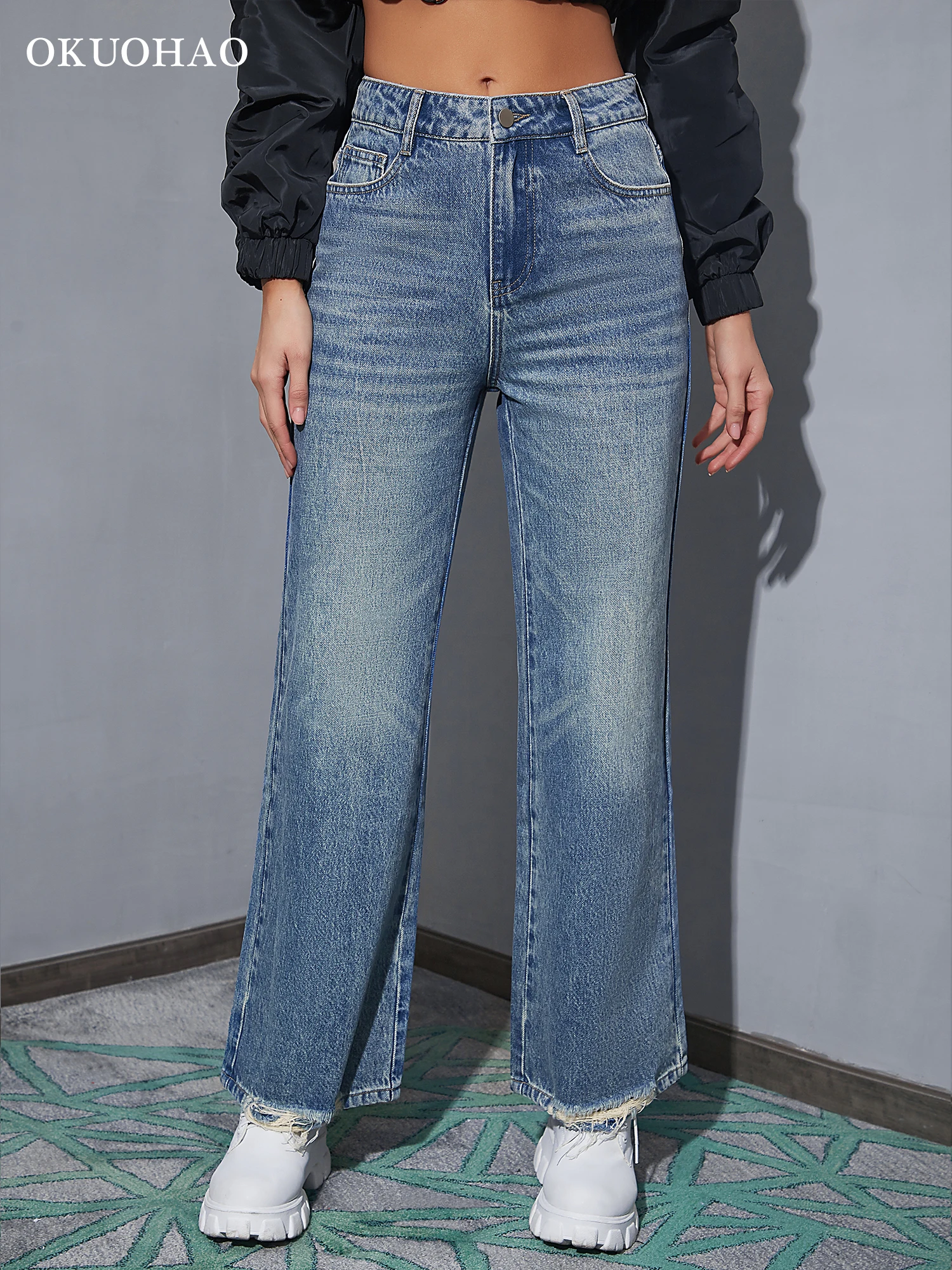 Jeans Women Straight Ripped Pants Fashion High Waist 90S Denim Wash Loose Trousers Cotton Baggy Jeans Women Wide Leg Jean Pants
Jeans Women Straight Ripped Pants Fashion High Waist 90S Denim Wash Loose Trousers Cotton Baggy Jeans Women Wide Leg Jean Pants