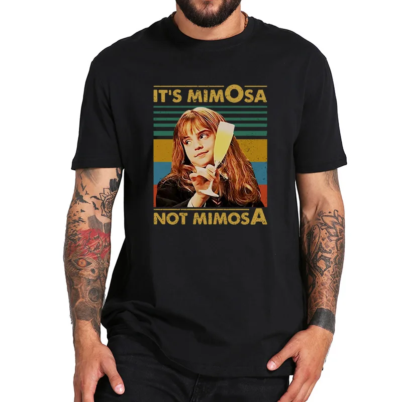 100% хлопковая футболка It's Mimosa Not забавная с надписью Harry Lovers Hermi one топы для