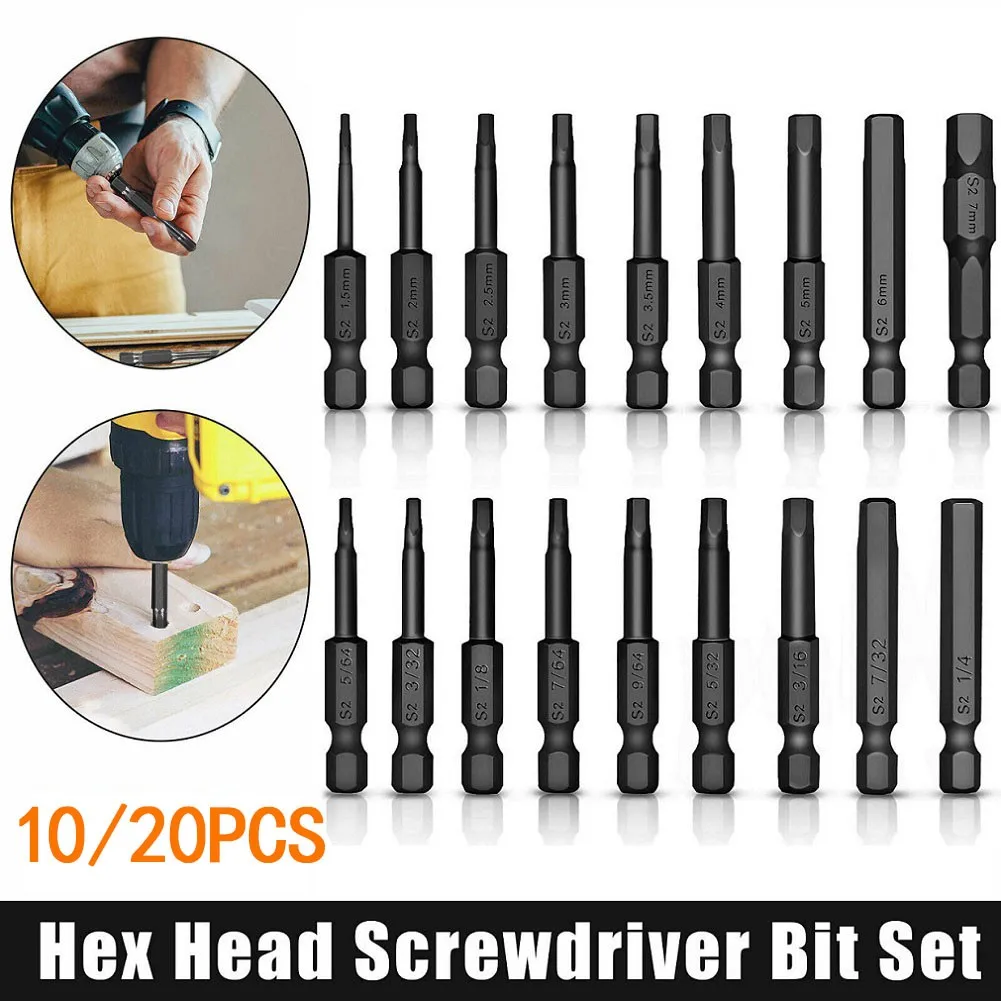 10/20Pcs 1/4inch S2 Steel Hex Head Wrench Screwdriver Drill Bit Set 50mm Length Long Magnetic Screwdriver Bits Fast Shipping
10/20Pcs 1/4inch S2 Steel Hex Head Wrench Screwdriver Drill Bit Set 50mm Length Long Magnetic Screwdriver Bits Fast Shipping