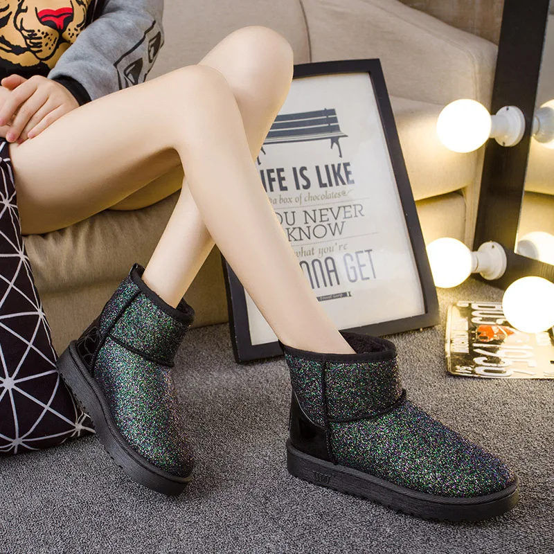 Winter Snow Boots Women Classics Style Ankle Boots Woman Shoes Slip-on Flats Boots Sequined Cloth Warm Non-slip Ladies Booties
Winter Snow Boots Women Classics Style Ankle Boots Woman Shoes Slip-on Flats Boots Sequined Cloth Warm Non-slip Ladies Booties