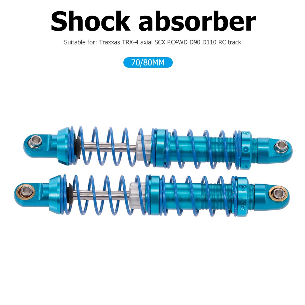 Metal Shock Absorber 70mm/80mm Suspension Damper Educational Learning Study Toy Gifts for 1/10 RC Car Accessory 
Metal Shock Absorber 70mm/80mm Suspension Damper Educational Learning Study Toy Gifts for 1/10 RC Car Accessory