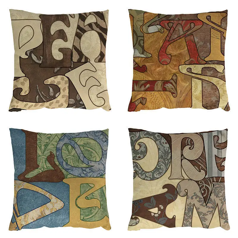 Винтажная наволочка для подушки, декоративная наволочка для подушки в стиле ретро с буквами, 1536
Винтажная наволочка для подушки, декоративная наволочка для подушки в стиле ретро с буквами, 1536
