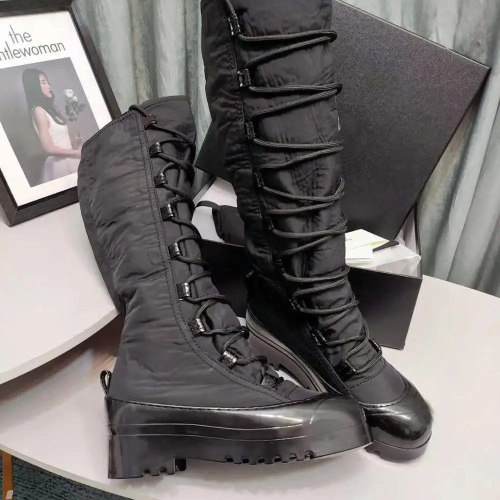 vallu2020 winter new chiffon fabric light and warm fashion all-match high boots
vallu2020 winter new chiffon fabric light and warm fashion all-match high boots