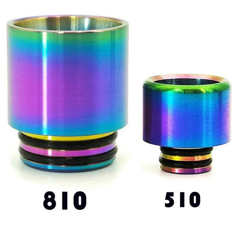 

1PCS 510 & 810 Drip Tips Stainless Steel Drip Tip Wide Bore E Cig Mouthpiece 510 for TFV12 Rda Rta Atomizer Accessory