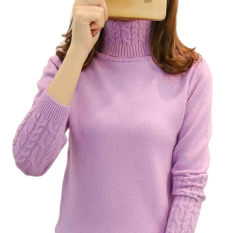 Women Knitted High Neck Elastic Turtleneck Slim Pullovers Autumn Winter 2021 New Long Sleeve Thick Warm Female Sweater Khaki
Women Knitted High Neck Elastic Turtleneck Slim Pullovers Autumn Winter 2021 New Long Sleeve Thick Warm Female Sweater Khaki