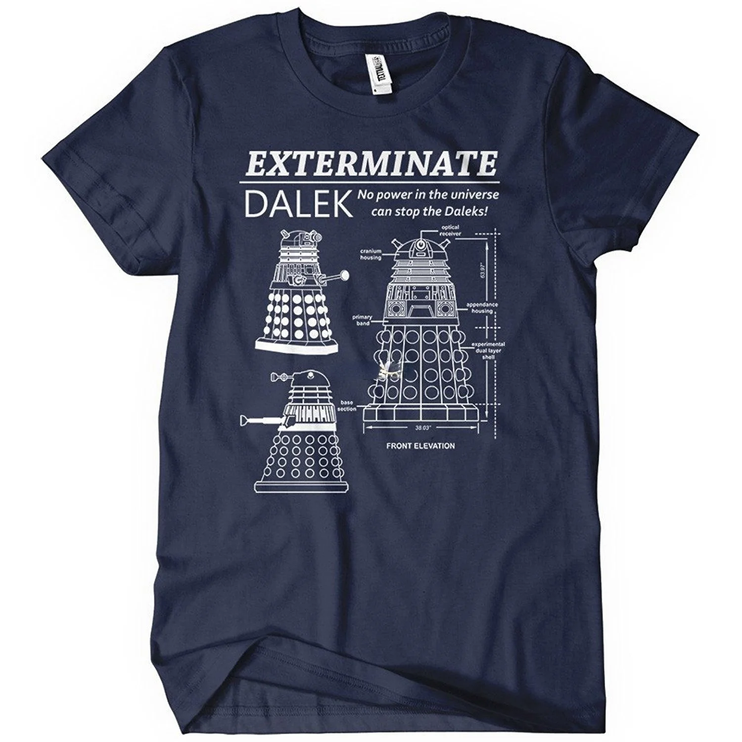 Футболка с надписью Dalek Exterminate Dr Time Доктор лорд кто Кардис-бокс | Мужская одежда
