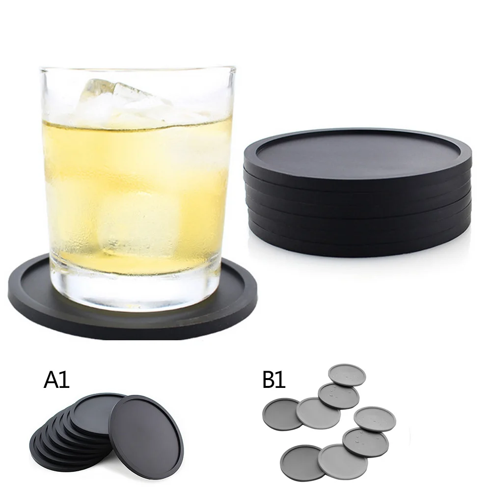 8pcs Round Thick Silicone Coaster On-Slip Soft Smooth And Durable Easy To Clean Tableware Accessories
8pcs Round Thick Silicone Coaster On-Slip Soft Smooth And Durable Easy To Clean Tableware Accessories