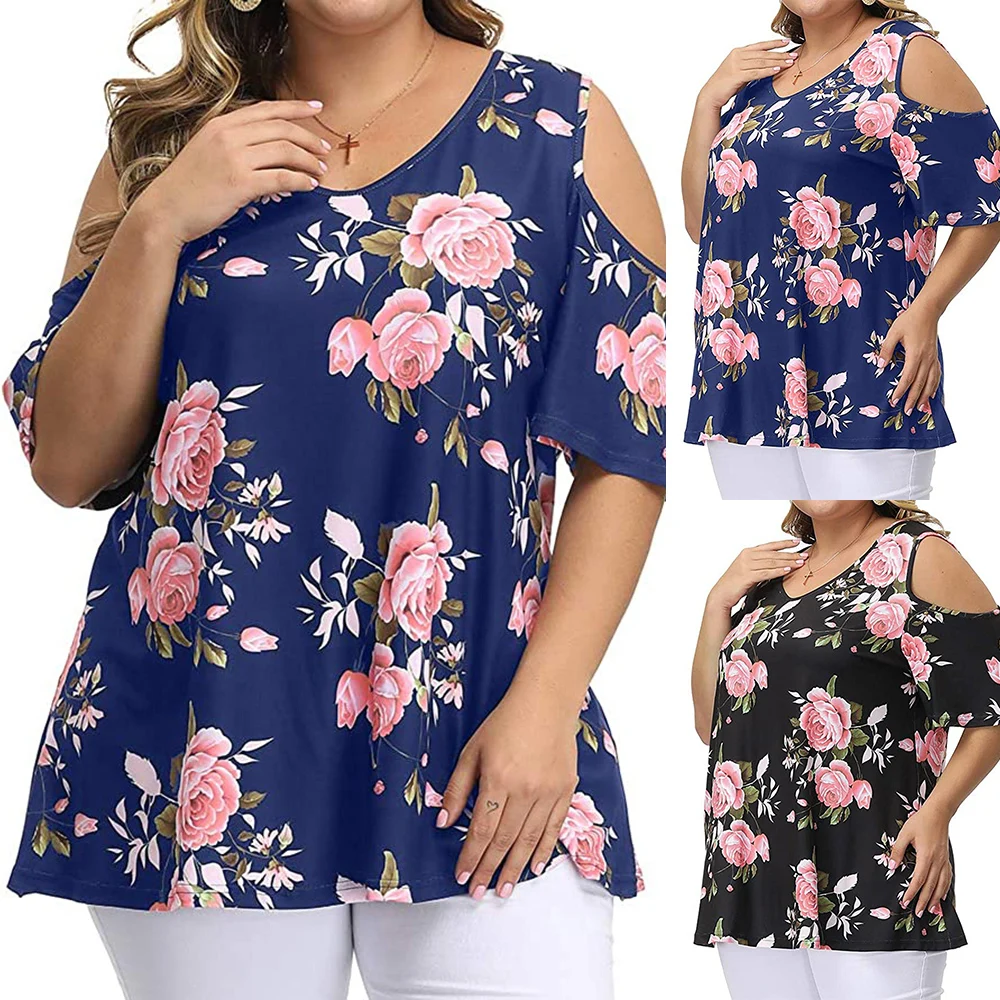 Half Short Sleeve Summer T-Shirt 5Xl Women Plus Size Blouses And Shirt Fashion Casual Floral Printed Large Size Blouses Top D30
Half Short Sleeve Summer T-Shirt 5Xl Women Plus Size Blouses And Shirt Fashion Casual Floral Printed Large Size Blouses Top D30