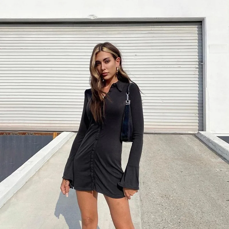 Dress 2021 Winter Women's Dresses Long-sleeved Cardigan Lapel Bag Hip Mini Skirt All-match Slim Skirt Milk Silk Women Mini Dress 
Dress 2021 Winter Women's Dresses Long-sleeved Cardigan Lapel Bag Hip Mini Skirt All-match Slim Skirt Milk Silk Women Mini Dress