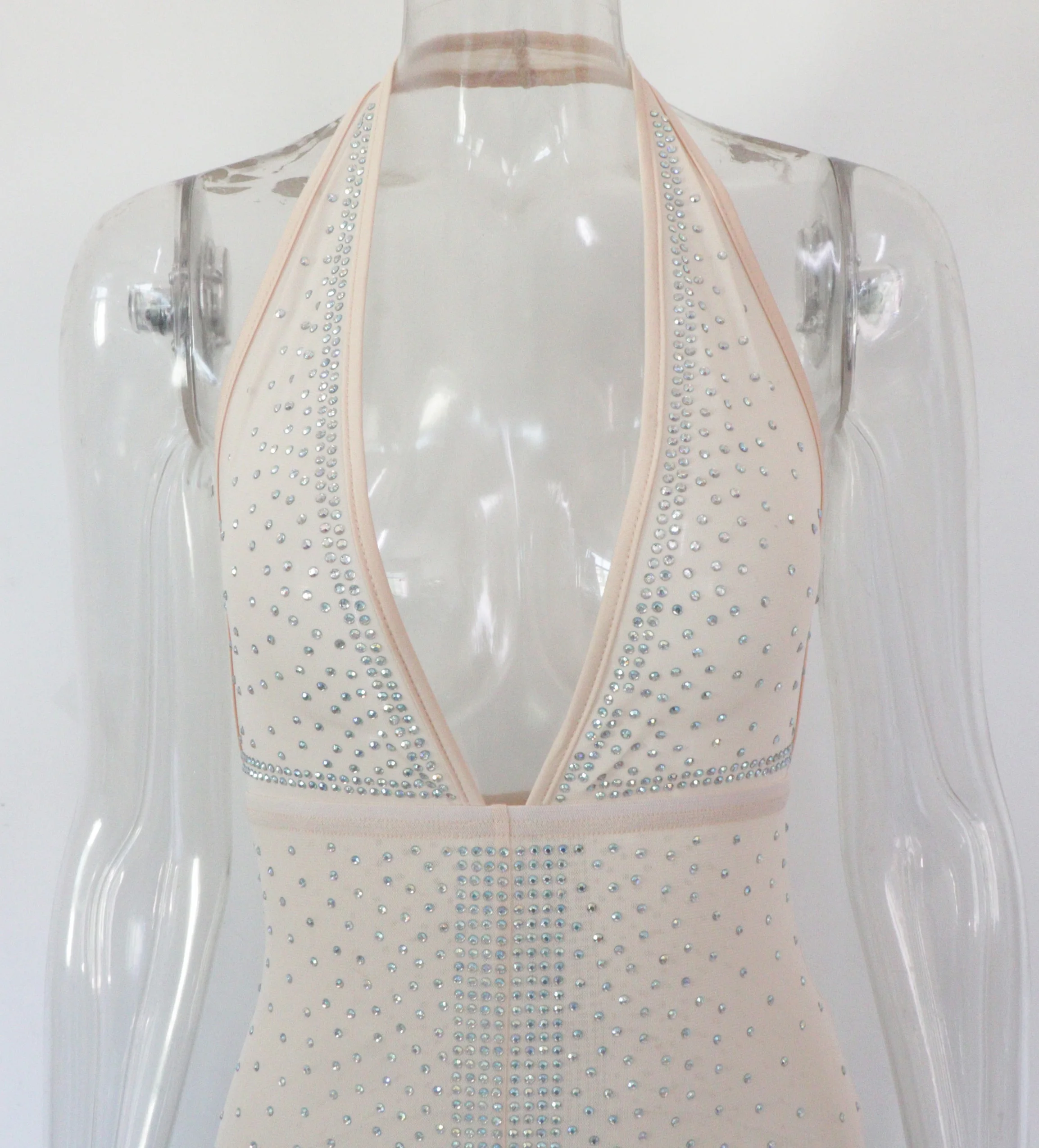 Beyprern Beautiful Backless Crystal Sexy Dresses Womens Glam Halter V Neck High Slit Sequin Party Club Dress Celebrities Outfits
Beyprern Beautiful Backless Crystal Sexy Dresses Womens Glam Halter V Neck High Slit Sequin Party Club Dress Celebrities Outfits