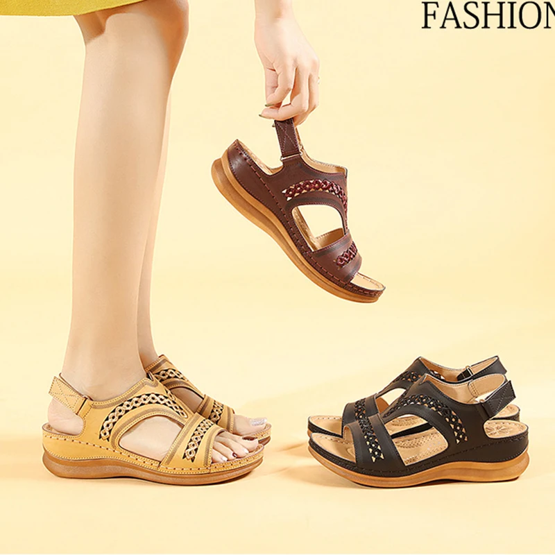Women Premium Orthopedic Open Toe Sandals Vintage Anti-slip Breathable Leather Casual Female Platform Retro Shoes
Women Premium Orthopedic Open Toe Sandals Vintage Anti-slip Breathable Leather Casual Female Platform Retro Shoes