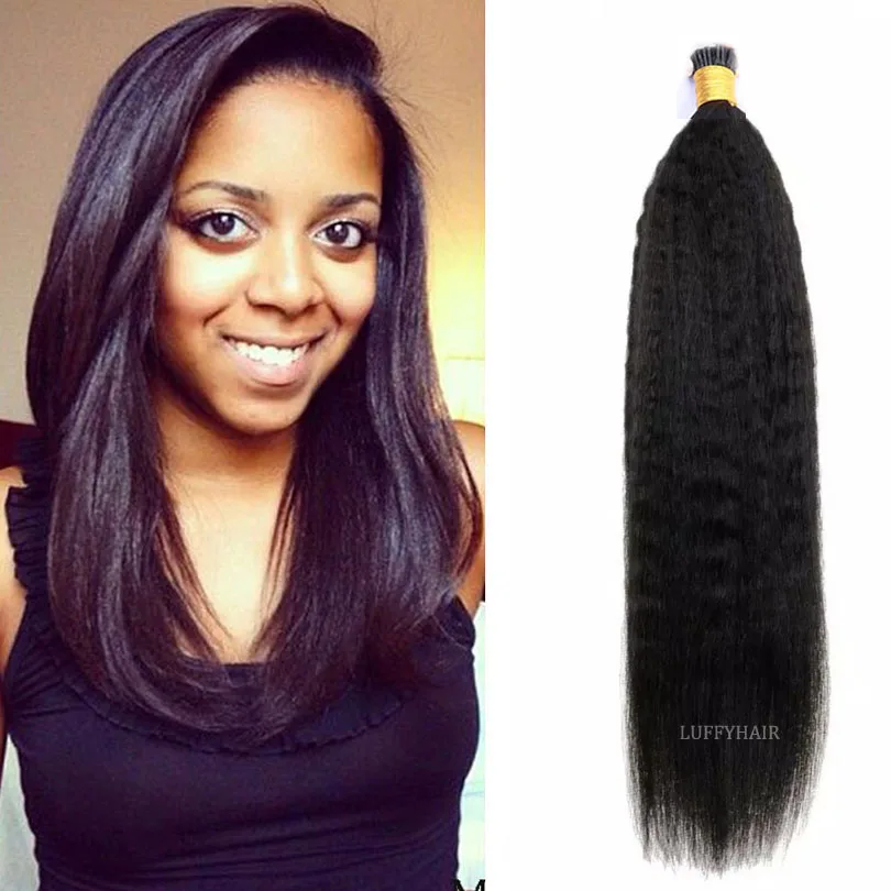 Yaki Straight I Tip Hair Extensions For Black Women Microlinks Bulk Brazilian Yaki Human Hair Keratin Hair 1g/strand 100strand
Yaki Straight I Tip Hair Extensions For Black Women Microlinks Bulk Brazilian Yaki Human Hair Keratin Hair 1g/strand 100strand
