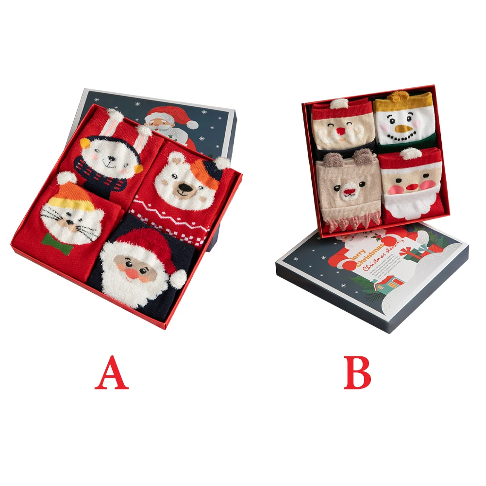4pairs Women Autumn Winter Short Tube Christmas Socks Colorful Cotton Blend Cute Elastic Cartoon Adult Crew Funny Holiday Gift
4pairs Women Autumn Winter Short Tube Christmas Socks Colorful Cotton Blend Cute Elastic Cartoon Adult Crew Funny Holiday Gift