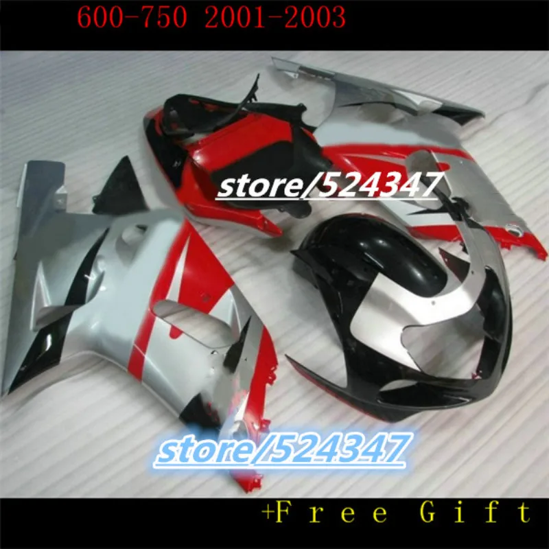 Cusotm Fairing kit for GSXR600 750 01 02 03 GSXR 600 GSXR750 K1 2001 2002 2003 silver gloss red Fairings set
Cusotm Fairing kit for GSXR600 750 01 02 03 GSXR 600 GSXR750 K1 2001 2002 2003 silver gloss red Fairings set