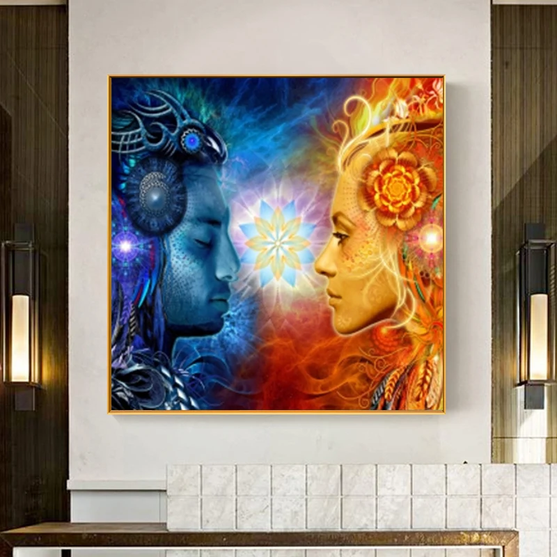 Tantra Shiva and Shakti Wall Art Canvas Prints Hindu Gods Abstract Lover Kiss Wall Paintings Cuadros Picture for Home Decoration
Tantra Shiva and Shakti Wall Art Canvas Prints Hindu Gods Abstract Lover Kiss Wall Paintings Cuadros Picture for Home Decoration
