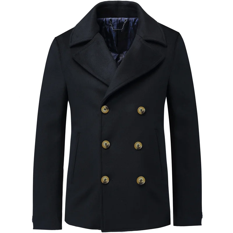 coat Men's business double-breasted suit autumn and winter warm slim lapel short woolen jacket
coat Men's business double-breasted suit autumn and winter warm slim lapel short woolen jacket
