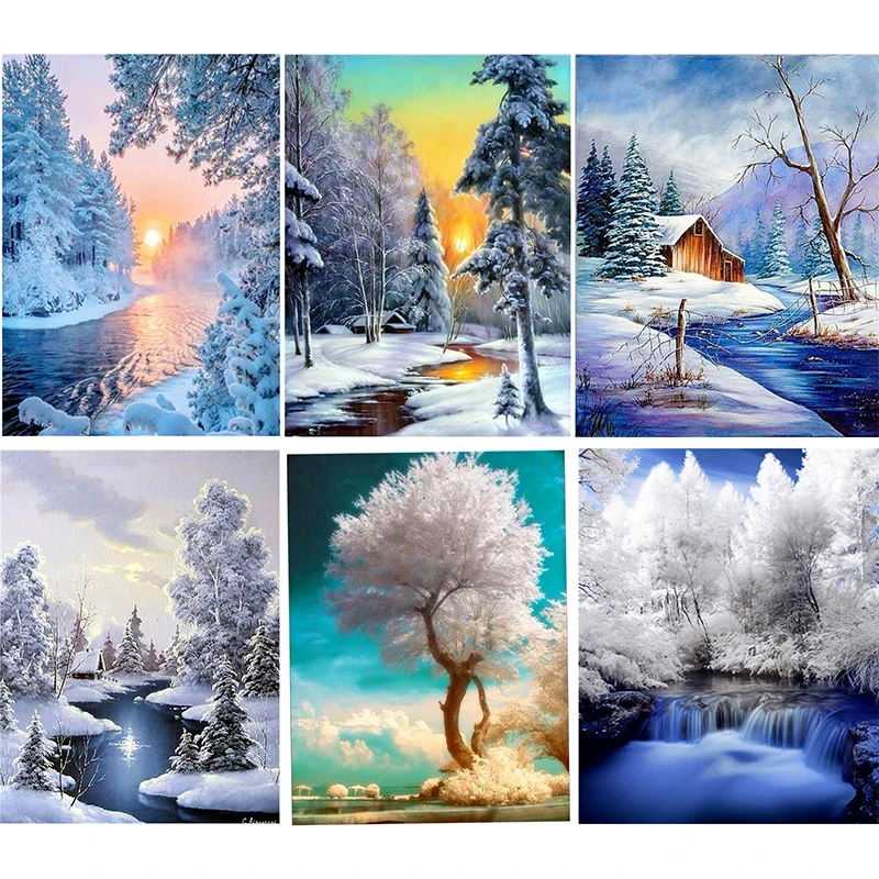 Full Diamond Embroidery Painting Snow Scenery 5D DIY Diamond Painting Cross Stitch Rhinestone Mosaic Decoration ZH
Full Diamond Embroidery Painting Snow Scenery 5D DIY Diamond Painting Cross Stitch Rhinestone Mosaic Decoration ZH
