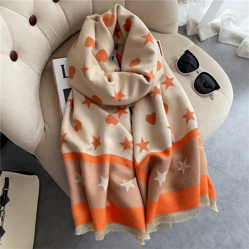 180*65cm Cashmere Warm Scarf Shawl Women Print Bouble-sided Thick Winter Pashmina Bufanda Hijab Female Headscarf Wrpas 2021 New
180*65cm Cashmere Warm Scarf Shawl Women Print Bouble-sided Thick Winter Pashmina Bufanda Hijab Female Headscarf Wrpas 2021 New