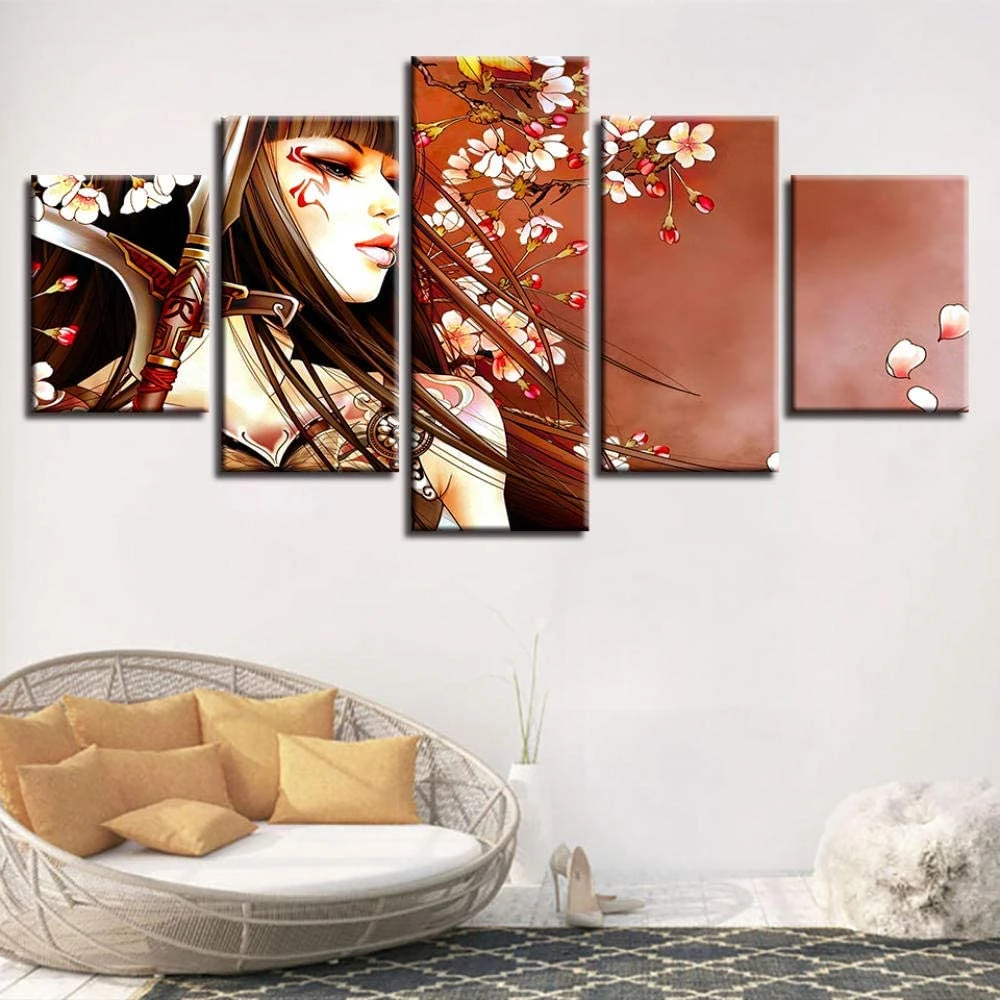 5 Piece Canvas Paintings Anime Manga Flower & Maiden Figure Pictures And Prints Modern Home Living Room Decoration Wall Art 
5 Piece Canvas Paintings Anime Manga Flower & Maiden Figure Pictures And Prints Modern Home Living Room Decoration Wall Art