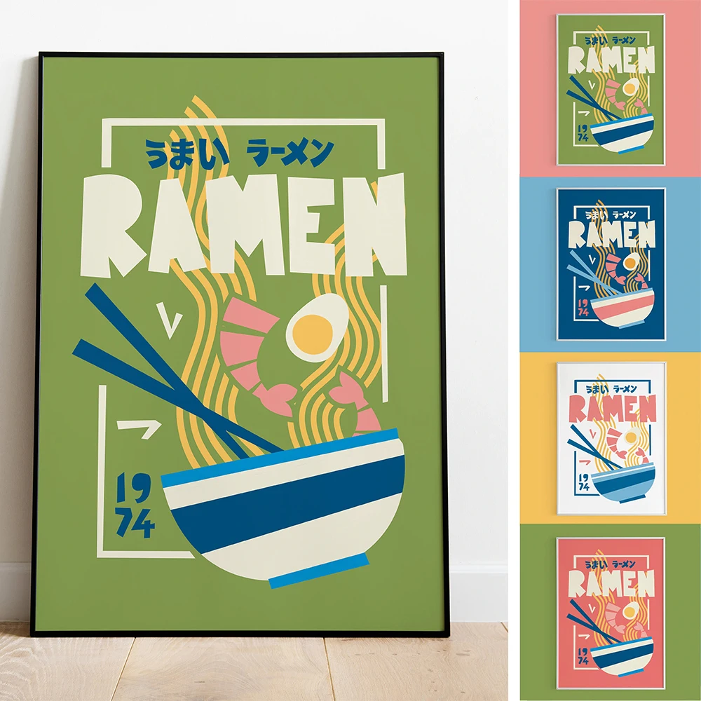 Modern Kitchen Gift Decor Japanese Korean Foods Posters Colorful Ramen Cartoon Canvas Painting Retro Bar Wall Art Print Pictures
Modern Kitchen Gift Decor Japanese Korean Foods Posters Colorful Ramen Cartoon Canvas Painting Retro Bar Wall Art Print Pictures