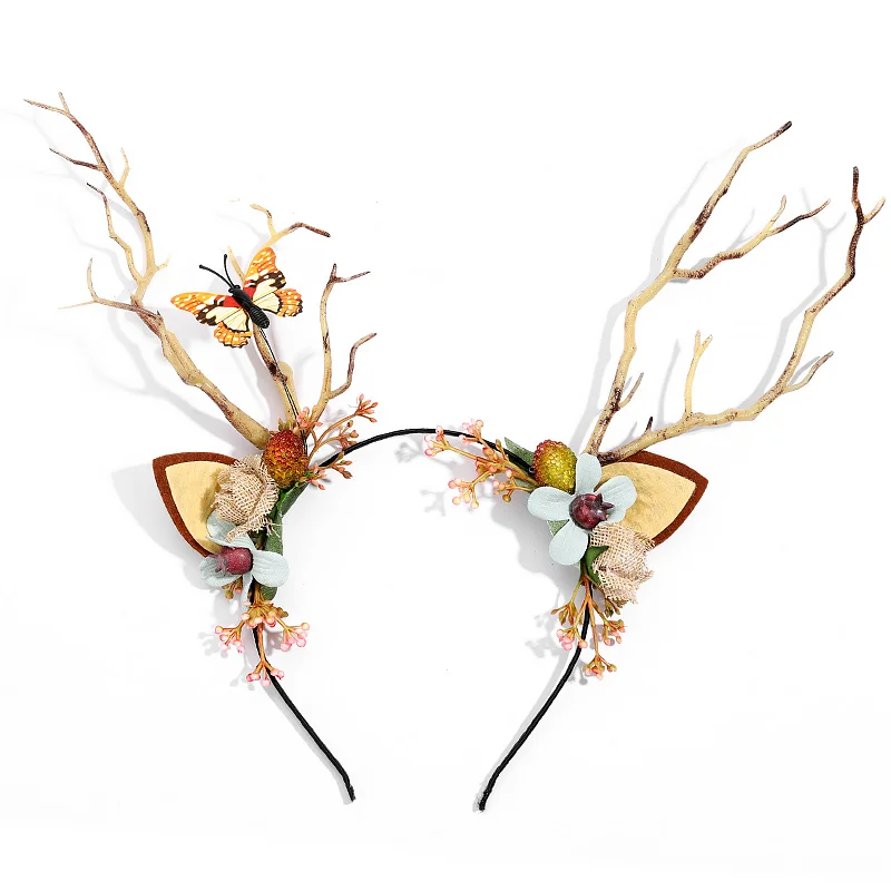 Christmas Branch Headband Giraffe Hairpin Halloween Headdress Mori Style Antlers Hair Accessories Cat Ears Headband
Christmas Branch Headband Giraffe Hairpin Halloween Headdress Mori Style Antlers Hair Accessories Cat Ears Headband