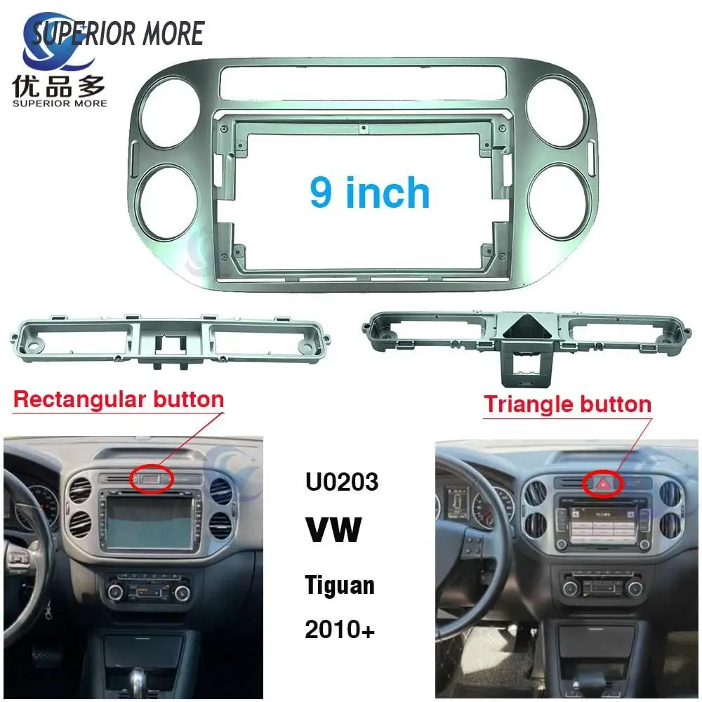 2 Din 9 inch car radio Fascias for VW TIGUAN 2010+ Dashboard Frame Installation dvd gps mp5 android Multimedia player
2 Din 9 inch car radio Fascias for VW TIGUAN 2010+ Dashboard Frame Installation dvd gps mp5 android Multimedia player