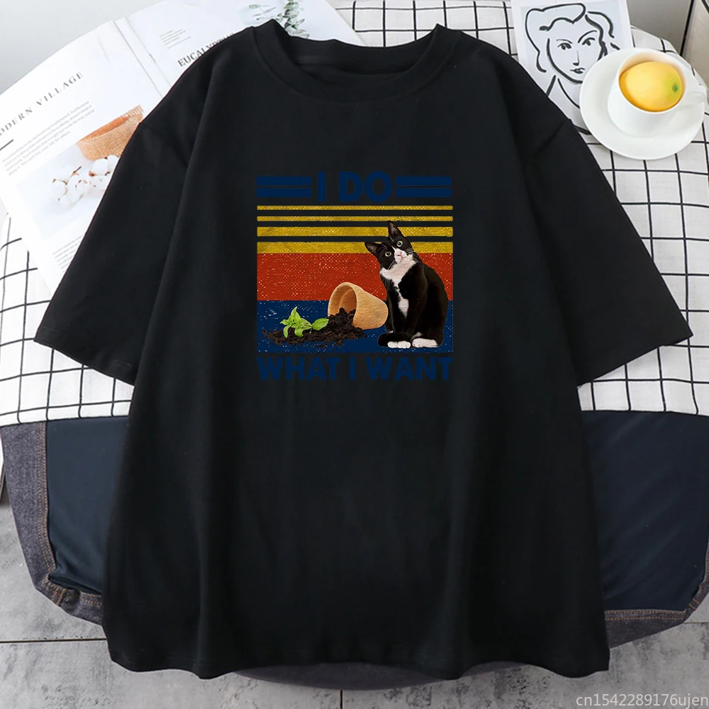 Oversize T Shirts Cool Casual I Do What I Want Black Cat Print T-Shirt Street Streetwear Simple Fashion Tshirts for Women
Oversize T Shirts Cool Casual I Do What I Want Black Cat Print T-Shirt Street Streetwear Simple Fashion Tshirts for Women