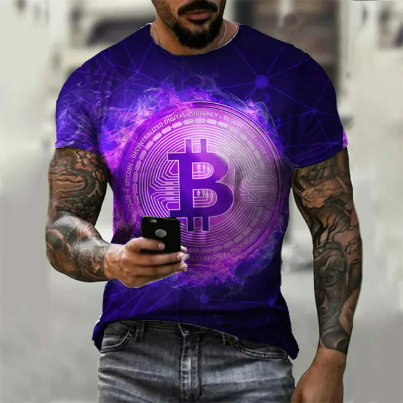 2021 European and American Summer T-shirt Bitcoin Digital Printing Men's Comfortable Loose Comfortable Sports T-shirt Top
2021 European and American Summer T-shirt Bitcoin Digital Printing Men's Comfortable Loose Comfortable Sports T-shirt Top