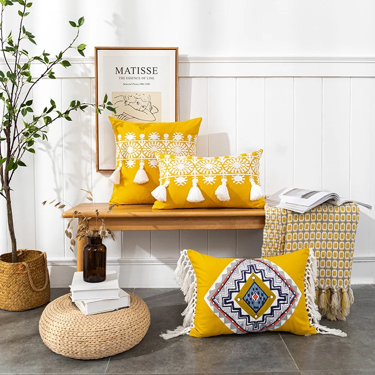 Nordic Style With Tassel Bed Pillowcover Cotton Canvas Tufted Embroidery Throw Cushion Cover Room Decoration Pillowcase 40721
Nordic Style With Tassel Bed Pillowcover Cotton Canvas Tufted Embroidery Throw Cushion Cover Room Decoration Pillowcase 40721