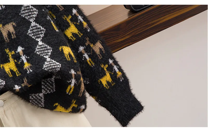 CBAFU cute sweater jeans two piece set women autumn winter warm fawn print pullovers pants set knit top fashion 2 piece set M049
CBAFU cute sweater jeans two piece set women autumn winter warm fawn print pullovers pants set knit top fashion 2 piece set M049