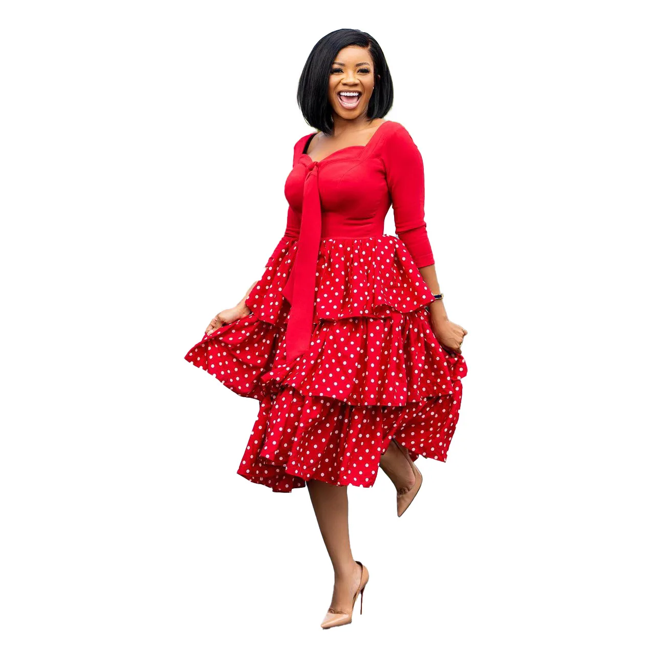 Plus Size Women Dress Fashion Polka Dot Casual Dress 2021 New Summer Cascading Ruffle Party Dresses African Fashion Vestidos
Plus Size Women Dress Fashion Polka Dot Casual Dress 2021 New Summer Cascading Ruffle Party Dresses African Fashion Vestidos