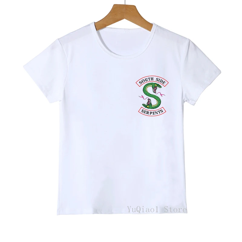 Kids fashion Riverdale South Side Serpents Printed t-shirt clothes White T Shirt boy girl clothes pocket Snake Print Tshirt
Kids fashion Riverdale South Side Serpents Printed t-shirt clothes White T Shirt boy girl clothes pocket Snake Print Tshirt