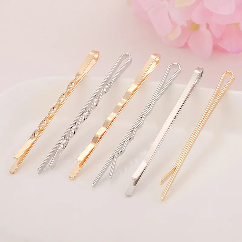 

20pcs Waved Hair Clip KC Gold Women Bobby Pins Curly Wavy Grips Hairstyle Korean Hairpins DIY Jewelry Making Hairpin Accessories
