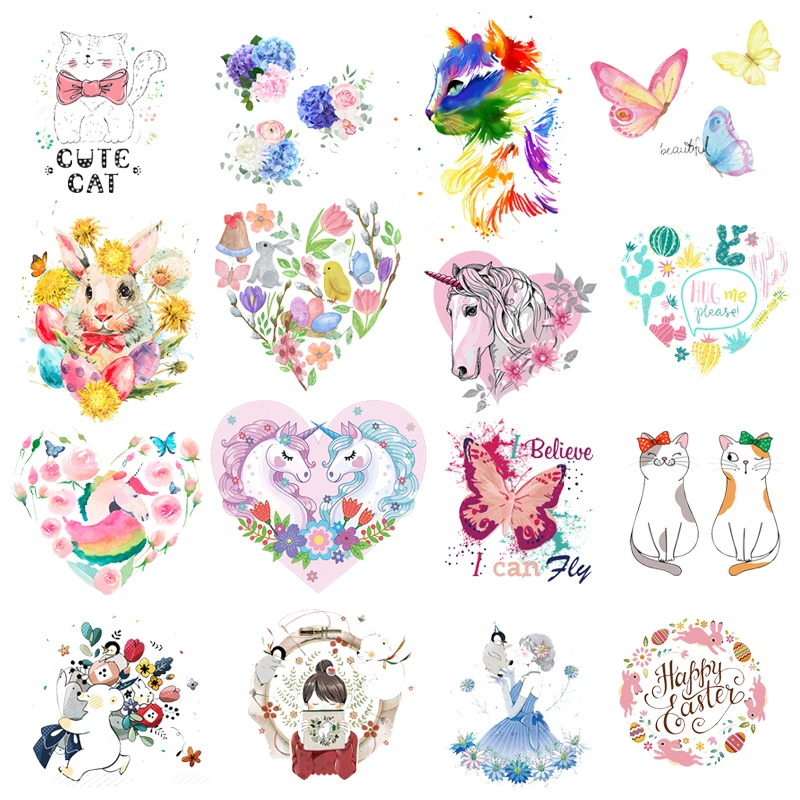 Diy Animals Heat Transfer Butterfly Patch Iron On Transfer For Clothing Unicorn/Cat Stripes Thermal Stickers On Clothes Applique
Diy Animals Heat Transfer Butterfly Patch Iron On Transfer For Clothing Unicorn/Cat Stripes Thermal Stickers On Clothes Applique